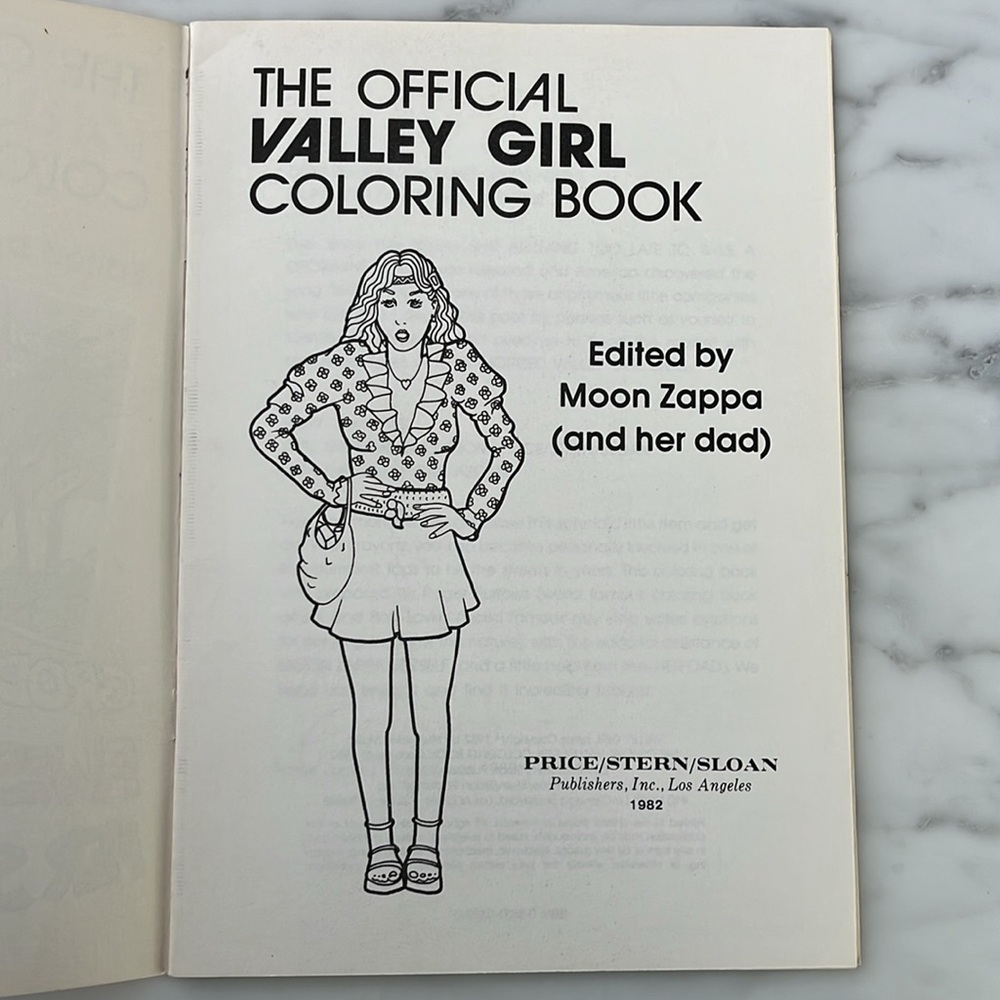Totally tubular! Official VALLEY GIRL coloring book - Picture 3 of 7